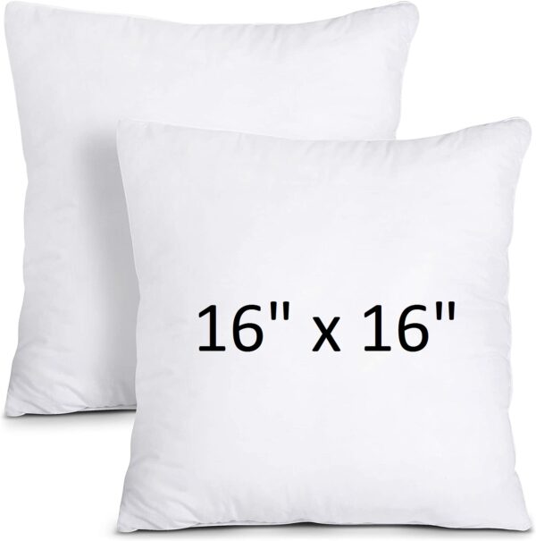 Cushion Inserts – Soft & Fluffy Hollowfibre Filling, Plush Support, Durable & Hypoallergenic, Machine Washable – 16" (40x40 cm) – Pack of 1, 2, 4, or 6