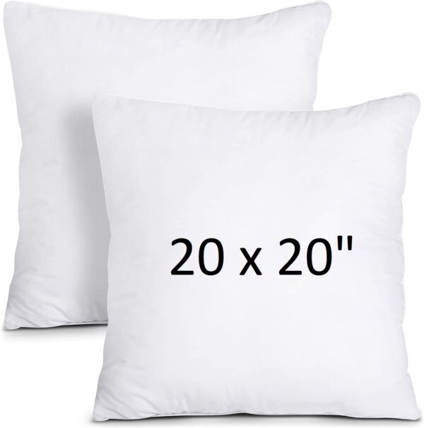 Cushion Inserts – Soft & Fluffy Hollowfibre Filling, Plush Support, Durable & Hypoallergenic, Machine Washable – 20" (50x50 cm) – Pack of 1, 2, 4, or 6