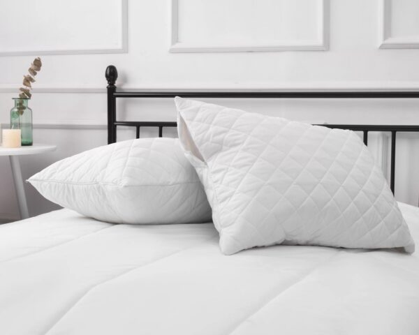 Microfiber Quilted Pillows – Ultra-Soft & Fluffy, Hypoallergenic, Breathable, Supportive & Machine Washable – Pack of 2 or 4