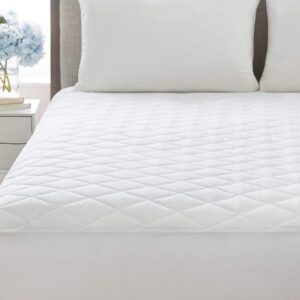 Quilted Mattress Protector – Soft & Breathable, Hypoallergenic, Water-Resistant, Deep-Fitted Skirt, Machine Washable – Single, Double, 4FT, King & Super King