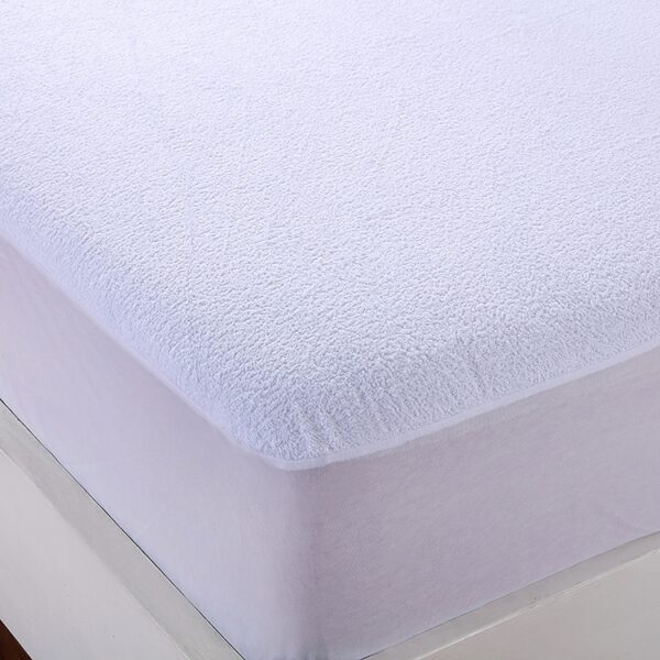 Terry Mattress Protector – Soft Cotton Terry, Waterproof, Breathable, Hypoallergenic, Deep-Fitted Skirt, Machine Washable – Single, Double, 4FT, King & Super King
